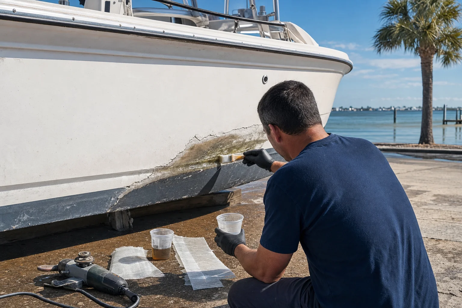 fiberglass boat repair in St. Petersburg, FL
